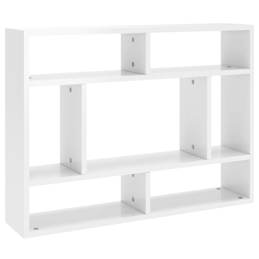 Scaffale a Parete Bianco Lucido 75x16x55 cm in Truciolato – SDMhomestore